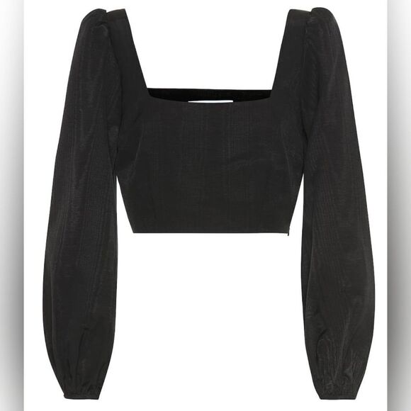 Racil Moire Balloon Sleeve crop top size 10 BNWT - Picture 4 of 9